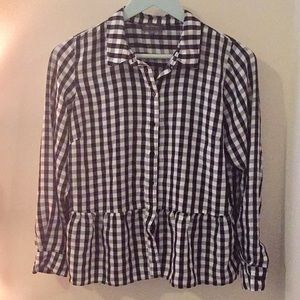The Limited Peplum Button-up Top
